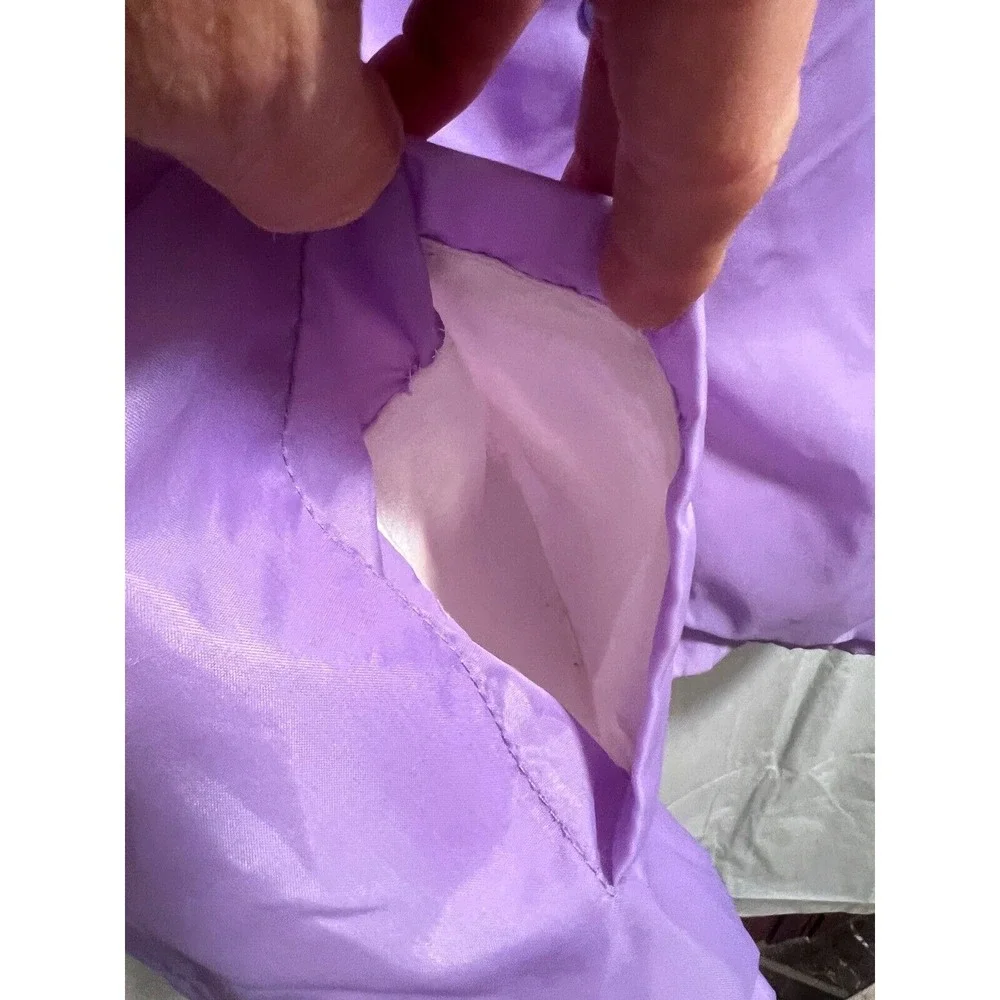 VTG Nylon‎ Coach Jacket Snap Front Lightweight Lavender Purple Small Egyptian